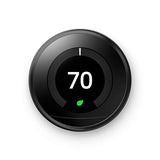 Google Nest Learning Thermostat - Programmable Smart Thermostat for Home - 3rd Generation- Works with Alexa - Black