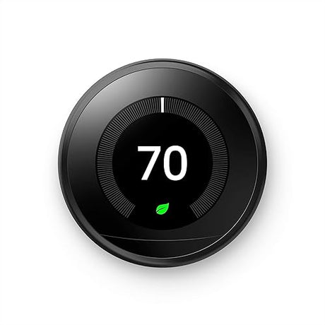 Google Nest Learning Thermostat - Programmable Smart Thermostat for Home - 3rd Generation- Works with Alexa - Black