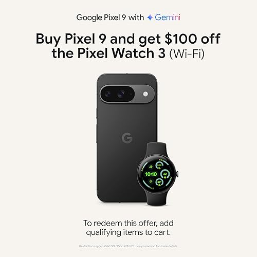 Google Pixel Watch 3 (41mm) - Android Smartwatch with Heart Rate Tracking, Advanced Running from Fitbit, Fitness Insights, 24-Hour Battery - Matte Black Aluminum Case - Obsidian Band - Wi-Fi Obsidian 41mm Wi-Fi