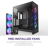 NZXT H9 Flow RGB (2025) Dual-Chamber Mid-Tower Case w/RGB Fans - All Black