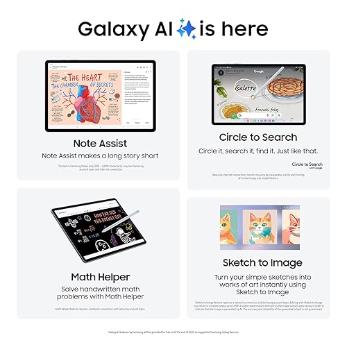 Samsung Galaxy Tab S10+ 5G 12.4” 256GB, Android Tablet, (AT&T Network), Circle to Search, Long Battery Life, Big Screen, S Pen Included, Durable, US Version, 2024, Moonstone Gray, SM-X828UZAAATT Moonstone Gray 256GB S10+ Connected AT&T Network