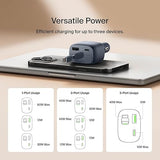 Belkin USB C Car Charger 75W w/ 30in Retractable USB C Cable - iPhone Charger, Compatible with iPhone 17 & 16 Series, Galaxy S25 Series, AirPods, Tablet, MacBook, Chromebook, etc. - Travel Essentials