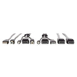 TRIPP LITE P783-006-DPU Tripp Lite DisplayPort KVM Cable Kit - DP, USB, 3.5 mm Audio (3xM/3xM) + USB (M/M) + DP (M/M), 4K, 6 ft., Black,