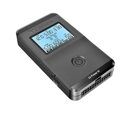 Thermaltake Dr. Power III ATX Power Supply Tester/Support up to ATX12V v3.1 with PCIe 12+4pin Connector/Voltage Output for +12V, +5V, +3.3V, and +5Vsb, AC-069-OO1NAN-A1