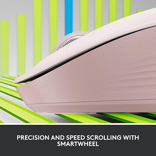 Logitech Signature M550 Wireless Mouse - for Small to Medium Sized Hands, 2-Year Battery, Silent Clicks, Customizable Side Buttons, Bluetooth, Multi-Device Compatibility - Rose