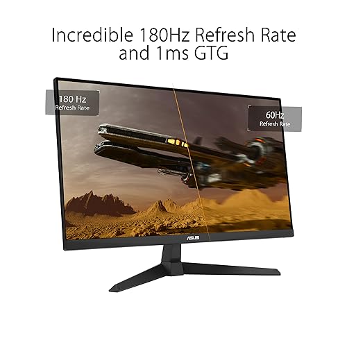 ASUS TUF Gaming 27” 1080P Monitor (VG279Q3A) – Full HD, 180Hz, 1ms, Fast IPS, Extreme Low Motion Blur Sync, FreeSync Premium, G-SYNC Compatible, Variable Overdrive, 99% sRGB, DisplayPort, HDMI