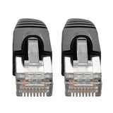 Tripp Lite Cat6a Ethernet Cable, 10G-Certified Patch Cable, Snagless, Shielded STP PoE Ethernet Cord, 2 ft, Black (N262-002-BK) 2ft. Black