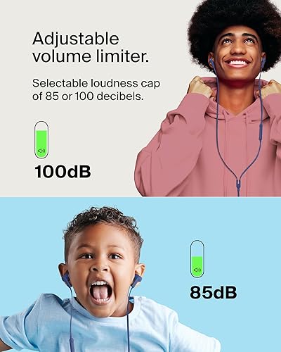 Belkin SoundForm Wired Earbuds with USB-C Connector, in-Ear Earphones w/Microphone - Headphones for iPhone 17, iPad mini, Galaxy S25, Android, and More with USB-C Connector (USB-C Headphones) - Blue