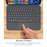 ZAGG - Pro Keys Wireless Keyboard with Trackpad and Detachable Case - Compatible with The Apple iPad 10.2(Gen 7,8,9) - Charcoal iPad 10.2 w/ Trackpad