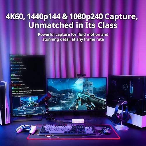 AVerMedia 4K HDMI Capture Card, USB Game Capture Card for Streaming and Recording with True Low Latency on PS5/Pro, Xbox, Switch 2, PC on Twitch, OBS, for Win11, Mac-GC553Pro Live Gamer Ultra S White Elena_WH