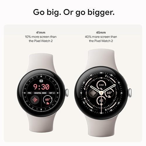 Google Pixel Watch 3 (41mm) - Android Smartwatch with Heart Rate Tracking, Advanced Running from Fitbit, Fitness Insights, 24-Hour Battery - Matte Black Aluminum Case - Obsidian Band - Wi-Fi Obsidian 41mm Wi-Fi