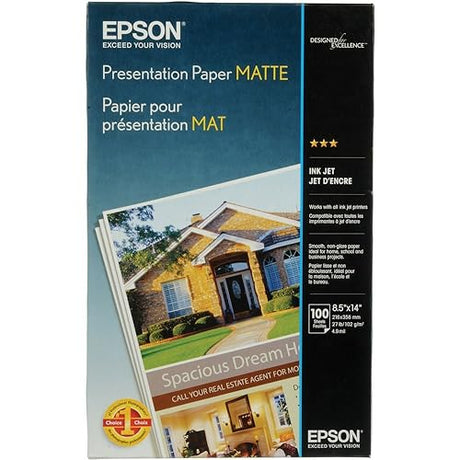 Epson S041067 Presentation Paper Matte Legal Size 100 Sheets