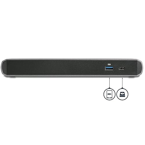 StarTech.com Thunderbolt 3 Dock - Dual Monitor 4K 60Hz Laptop Docking Station with DisplayPort - 85W Power Delivery - 3-Port USB 3.0 Hub, Ethernet, Audio - TB3 Dock - Windows & Mac (TB3DK2DPPD), Black, Gray, 1.06 (27 mm) x 3.15 (80 mm) x 8.66 (220 mm) 85W Power Delivery | 1x USB-A 3.0 | 1x USB-A 3.0 Fast Charge Port