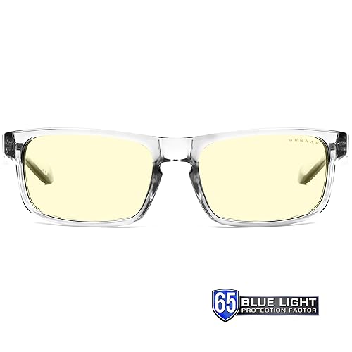 GUNNAR Optiks ENI-07601 Enigma Computer Glasses-Block Blue Light, Anti-Glare, Minimize Digital Eye Strain-Prevent Headaches, Reduce Eye Fatigue and Sleep Better Amber Lens Amber