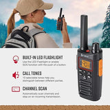 Cobra RX380 Walkie Talkies - Rechargeable, 40 Preset Channels, Long Range 32-Mile Two-Way Radio Set (2-Pack), Black