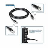 TRENDnet M12 to RJ-45 Industrial Ethernet Cable, 2m (6.5 ft.), TI-CD02, Designed to Connect a PoE Device to The TRENDnet Industrial M12 Railway Switch, Black