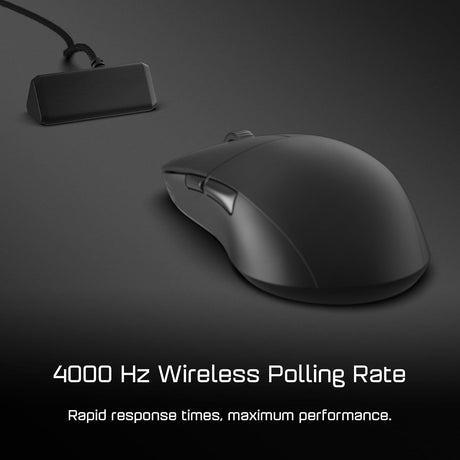 End Game Gear XM2w 4k Wireless Gaming Mouse - Lightweight 62g, Right-Handed, 2.4 GHz/USB-C, PixArt PAW3395 Optical Sensor, 26K DPI, 4K Dongle Included, White Frost EGG-XM2W-4K-BLK