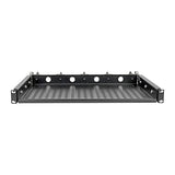 Cantilevered Steel Rack Shelf 1URM Cable Rings 14.2in Deep 50lbs