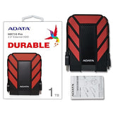 ADATA HD710 Pro 1TB USB 3.1 IP68 Waterproof/Shockproof/Dustproof Ruggedized External Hard Drive, Red (AHD710P-1TU31-CRD) 1TB Red