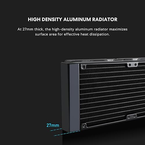 Lian Li Galahad II Lite 240mm RGB Fans – Customizable Lighting Effects and ARGB Pump Block, Low Noise, Hydraulic Bearing Design, Switchable Pump Lid – 28mm PBT Fan for LGA 1700 /AM5 / AM4 (GA2L24RB) RGB 240mm Black