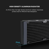 Lian Li Galahad II Lite 240mm PBT Fans – FDB Bearing Design, Customizable Pump ARGB Blockhead & Switchable Lid – 28mm PBT Fan, Support ARGB Side Light Strips for LGA 1700/AM5/AM4 (GA2L24PB) PBT 240mm Black