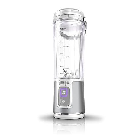Ninja Blast Portable Blender, Cordless, 18oz. Vessel, Personal Blender for Shakes & Smoothies, BPA Free, Leakproof Lid, USB-C Rechargeable, White, BC151WHC (Canadian Version)