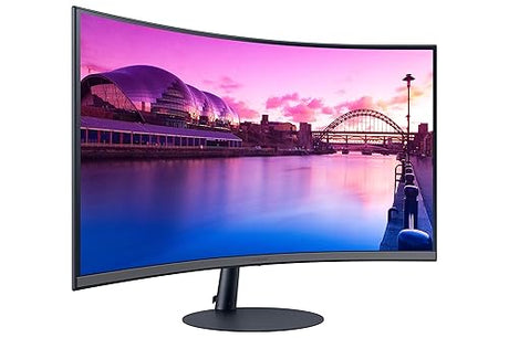 SAMSUNG 27-Inch S39C Series FHD Curved Gaming Monitor, 75Hz, AMD FreeSync, Game Mode, Advanced Eye Comfort, Frameless Display, Built in Speakers, Slim Metal Stand, LS27C394EANXGO, 2023, Black