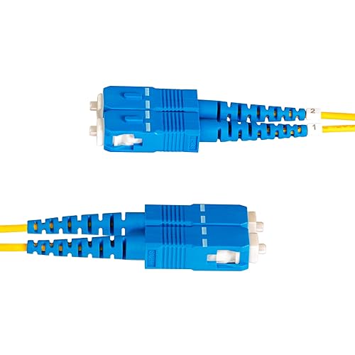 StarTech.com 5m (16.4ft) LC to SC (UPC) OS2 Single Mode Duplex Fiber Optic Cable, 9/125µm, 100G, LSZH Fiber Patch Cord