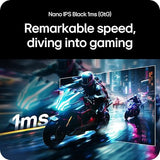 LG Ultragear™ 27G850A 27 4K UHD Nano IPS Black Gaming Monitor, 240Hz, Dual-Mode (4K 240Hz / FHD 480Hz), 1ms (GtG), DisplayHDR 600, NVIDIA G-SYNC Compatible, AMD FreeSync Premium Pro, DisplayPort 2.1