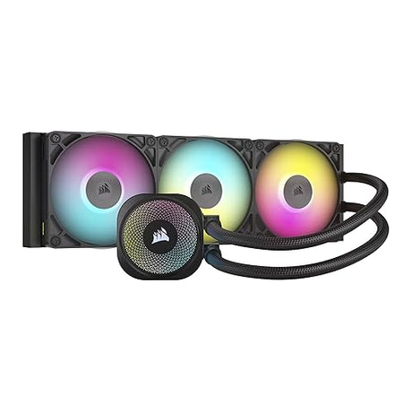 Corsair iCUE Link Titan 360 RX RGB Liquid CPU Cooler – 360mm AIO – 3X RX120 RGB Fans Included – Fits Intel LGA 1851/1700, AMD AM5/AM4 – iCUE Link System Hub Included – Black Black 360mm AIO