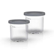 Ninja XSKPNTLD2C, Pints and Lids for CREAMi Ice Cream Maker, 2 Pack, Clear/Grey (Canadian Version)