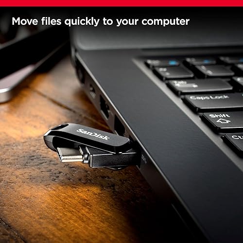 SanDisk 1TB Ultra Dual Drive Go, USB Type-C & Type-A Flash Drive, Up to 400MB/s Read Speed, for Smartphones, Tablets, Macs & Computers, Black Black 1 TB