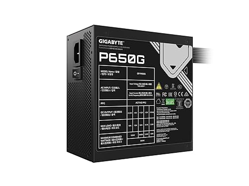 GIGABYTE P650G 650W 80 Plus Gold Certified Power Supply