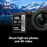 Lexar Professional Silver Plus UHS-I V30 SDXC Card - 128GB