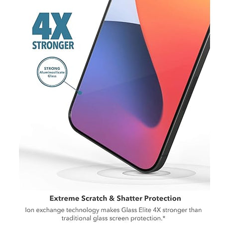 ZAGG InvisibleShield Glass Elite VisionGuard- for iPhone 12 Pro, iPhone 12, iPhone 11, iPhone XR - Impact Protection, Scratch Resistant, Fingerprint Resistant, clear (200106669) iPhone 12 / 12 Pro Screen Protector