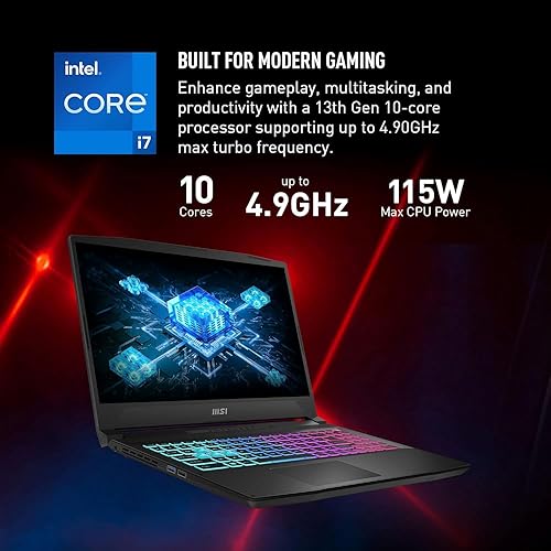 MSI Katana 15.6 Gaming Laptop, 144Hz FHD IPS, Intel Core i7-13620H (Beats i9-12900H, up to 4.9GHz), NVIDIA GeForce RTX 4060, 64GB DDR5 RAM, 2TB SSD, Backlit, Windows 11h, With 5ave Accessories Bundle