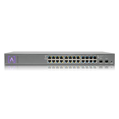Alta Labs S24-POE Cloud-Managed PoE+ Switch w/ 24 Gigabit Ethernet Ports and 2 SFP+ Ports, Power Over Ethernet on 16 Ports, 240W PoE Budget, 2 SFP+ Ports Support Up To 10 Gbps Fiber/Copper Connections
