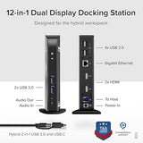 Plugable USB 3.0 Universal Laptop Docking Station Dual HDMI Monitor for Windows and Mac (Driver Required), USB 3.0 or USB-C, 2X HDMI, Gigabit Ethernet, Audio, 6 USB Ports (UD-3900) Dual Display