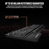 Das Keyboard Prime 13 Mark II Backlit Wired Mechanical Keyboard, Cherry MX2A Silent Red Mechanical Switches, Clean White LED Backlit Keys, USB Pass-Through, Aluminum Top Panel (104 Keys, Black) Cherry MX2A Silent Red Switches Prime 13