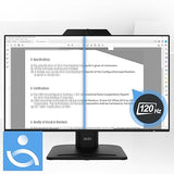 MSI PRO MP242PMG, 24-inch IPS 1920 x 1080 (FHD) Computer Monitor, 120Hz, Webcam, Adaptive-Synch, EPEAT Silver, HDMI, DisplayPort, VGA Port, VESA Mountable, Tilt, Height Adjustable, Speaker, 1ms, Black