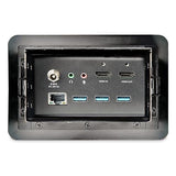 StarTech.com Conference Room Docking Station - Universal Laptop Dock - 4K HDMI, 60W Power Delivery, USB Hub, GbE, Audio - in-Table Connectivity Box for Huddle/Boardroom Collaboration Space, TAA