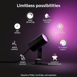 Philips Hue White & Colour Ambiance Lily Outdoor Spot Base kit, black
