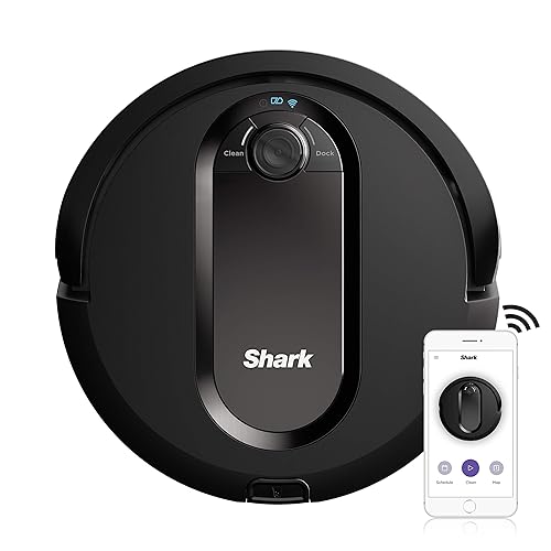 Shark IQ Robot Vacuum R100 with IQ Navigation, Home Mapping, Self-Cleaning Brushroll, Wi-Fi (RV1000C) , black