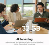 Insta360 Wave - Professional Speakerphone with AI Recording Suite,Voice Recorder, 8 Noise-Canceling Mics w/Beamforming, AI Transcript & Summary, 99 Languages, 32GB, Meetings, Podcasts, Livestreams