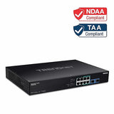 TRENDnet TPE-BG102g, 10-Port Gigabit 240W PoE++ Switch with 4 x 95W PoE++ Ports, 4 x 30W PoE+ Ports, 2 Gigabit SFP Slots, 240W PoE Budget, 1U 19” Rack Mountable 10 Port