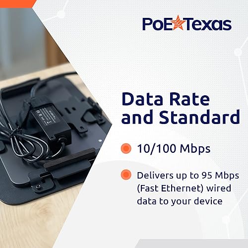 PoE Texas Power Over Ethernet to USB-C PD Adapter for iPad Air, Mini, Samsung Tab, Google Pixel, Microsoft Surface Go - Converts from Any 802.3af PoE Switch or Injector to 10W Power and 10/100 Data