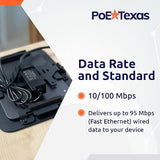 PoE Texas Power Over Ethernet to USB-C PD Adapter for iPad Air, Mini, Samsung Tab, Google Pixel, Microsoft Surface Go - Converts from Any 802.3af PoE Switch or Injector to 10W Power and 10/100 Data