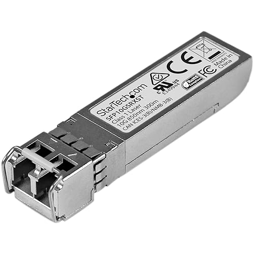 StarTech.com Cisco SFP-10G-SR-X Compatible SFP+ Module - 10GBASE-SR - 10GbE Multimode Fiber MMF Optic Transceiver - 10GbE SFP+ - LC 300m - 850nm - DDM Cisco Firepower, ASR9000, C9300 (SFP10GSRXST) SFP-10G-SR-X Single