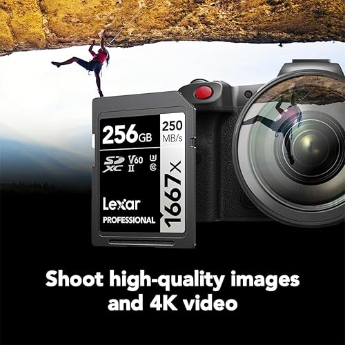 Lexar Professional (LSD256CBNA1667) 1667X 256GB SDXC Uhs-II/U3 Card 256GB Cards