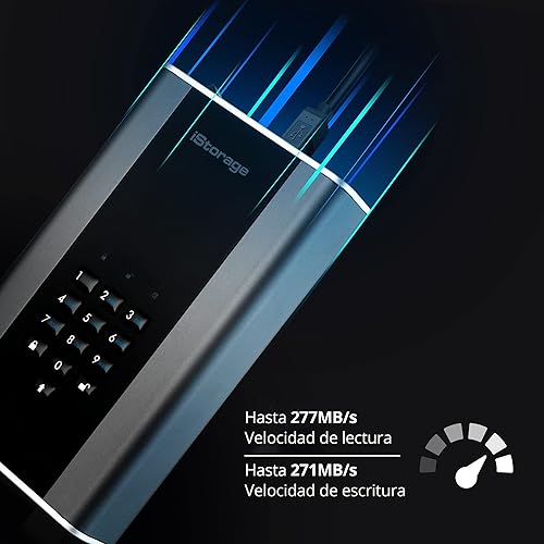 iStorage diskAshur DT2 256-bit 8TB | FIPS Level 3 Certified | Secure encrypted Desktop Hard Drive | Password Protected